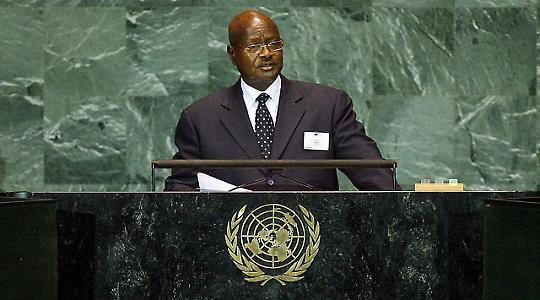 Yoweri Museveni vor der UN-Vollversammlung <br/>Foto von United Nations Photo