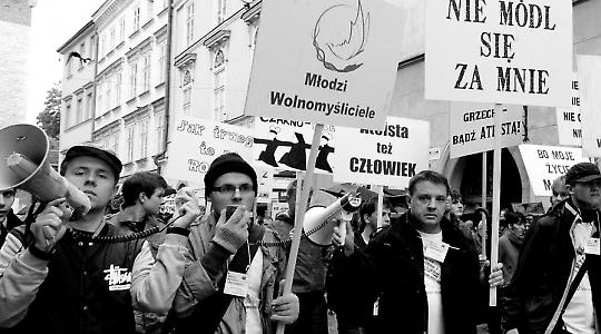 "Bete nicht für mich": Demonstration in Krakau